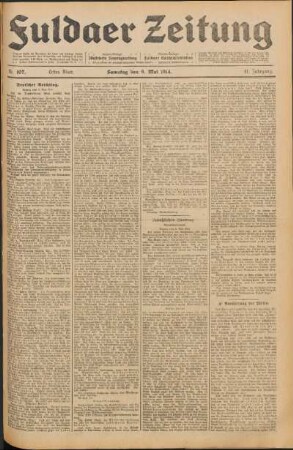 Ausgabe vom Samstag, den 09. Mai 1914.