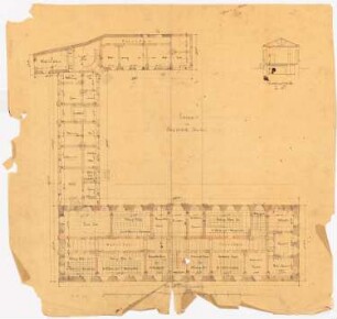 Seminargebäude, Osnabrück: Grundriss EG, Schnitt
