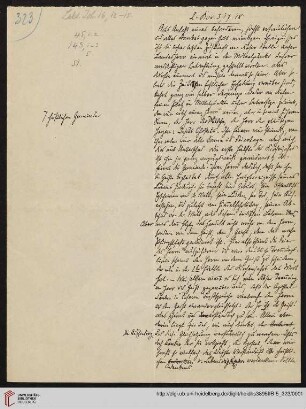 Heid. Hs. 3895 II B - 5,323: Nachlass Heinrich Bassermann, Sonn- und Feiertagspredigten: Predigt zu 2 Kor 3,17f (Die Gleichsetzung von „Herr“ und „Geist“)