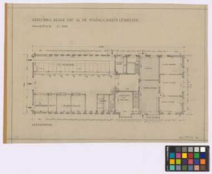 Pr[eußisch] Ströhen (Kreis Lübbecke): Rohlfings neuer Hof. Haupthaus (Grundriss des Erdgeschosses)