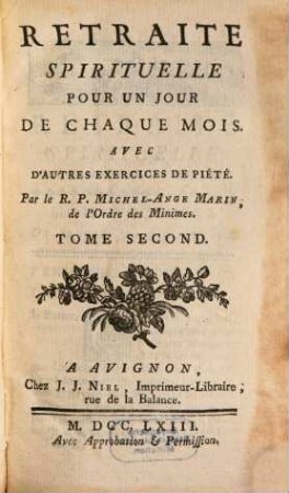 Retraite Spirituelle Pour Un Jour De Chaque Mois : Avec D'Autres Exercices De Piété, 2