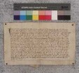 Hertnid Schrimpf, seine Frau Adelheid und beider Sohn Wolfram übertragen der Klosterjungfrau Katharina Schrimpf zu Allendorf (Aldindorph), Tochter ihres verstorbenen Vetters Heinrich Schrimpf, auf Lebenszeit die Mühle zu Arnbach mit allem Zubehör, wie der Vater sie hatte. Darüber hinaus gibt Hertnid ihr auf Lebenszeit die Gülten vor dem oberen Tor [zu Salzungen], die Gertrud (Gelen) Hebekorn und Heinrich gemeinsam von dem Gut geben, das sie von ihm innehaben: 9 Schilling Heller, zwei Michaelshühner, eine Beweisung von einem Schilling Wert zu Weihnachten, ein Fastnachtshuhn, ein halbes Schock Eier und drei Pfund Heller von viereinhalb Acker Wiesen, die jetzt Elisabeth (Else) Helmbold innehat, gelegen uff deme sande und uff der huteweyde; davon hatte sie schon zuvor drei Pfund Heller jährlich. Nach Katharinas Tod fallen alle Gülten an den Aussteller und seine Erben zurück. Die erwähnten drei Pfund aus den Wiesen, über die sie Urkunden hat, kann Katharina nach Belieben verwenden. Zeugen: Berthold von Kranlucken (Kralucke), Ritter, und Hermann von Leimbach (Leym-) der Ältere, Burgmannen zu Salzungen, Heinrich vom Lande, Frühmesser zu Allendorf, und Berthold Bulstercz, Kaplan daselbst. Hertnid siegelt.