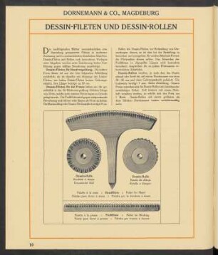 Dessin-Fileten und Dessin-Rollen
