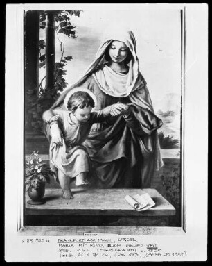 Maria lehrt das Christkind laufen