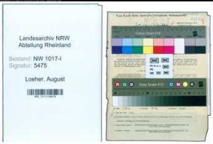 Entnazifizierung August Loeher , geb. 16.01.1902 (Betriebsfuehrer)