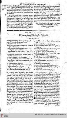 Pars Secunda, Quaestio 98 De poena famosi Libelli,...
