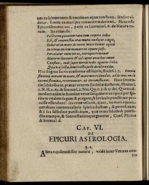 Cap. VI. De Epicuri Astrologia.
