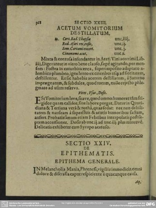 Sectio XXIV. De Epithematis