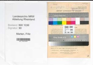 Entnazifizierung Fritz Marten , geb. 11.12.1892 (Bergbauangestellter)