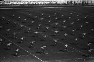 Tag des rumänischen Sports [Vorführung Turner mit Gewehr]
