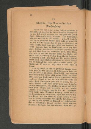XX. Magnetische Auskultation (Aushorchung).