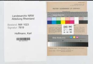 Entnazifizierung Karl Hoffmann , geb. 01.09.1893 (Pfleger)