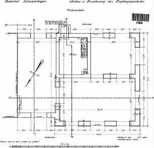 Schwenningen (Neckar): Umbau und Erweiterung des Empfangsgebäudes, Fundamentplan Empfangsgeb.