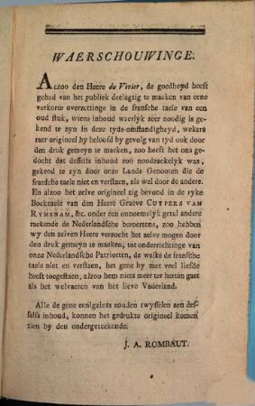 Het Recht Dat De Staeten Altydt Gehad Hebben, Van te zyn de waere Representanten Van Het Volk : Betoond uyt de Declaratie van de Staeten van Holland, en West-Vriesland, gegeven binnen Haerlem, den 16 October 1587