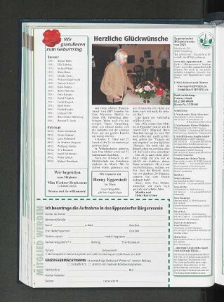 Wir gratulieren zum Geburtstag