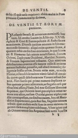 De Ventis eeorum partitione.