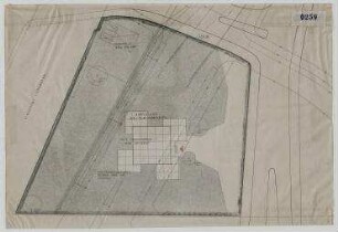 Offener Bauwettbewerb "Berlin-Pavillon", Hansaviertel Berlin, Intenationale Bauausstellung 1957 (nicht realisiert), Ankauf – Lageplan. Berlin-Tiergarten, 17. Juni/Klopstockstraße