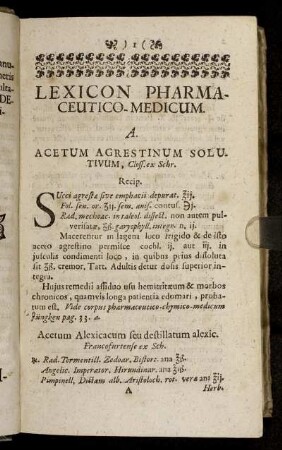 Lexicon Pharmaceutico-Medicum