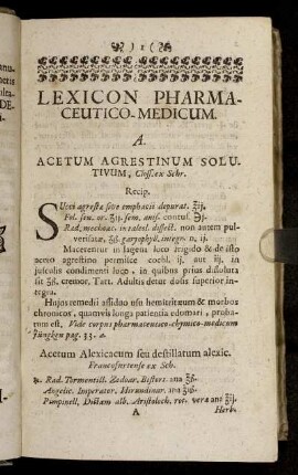 Lexicon Pharmaceutico-Medicum