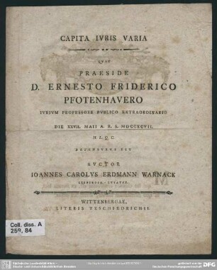 Capita Iuris Varia