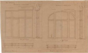 Reiffenstuel, Carl; München; Haus Tecklenborg - Fassadenfenster (Ansichten, Schnitte)