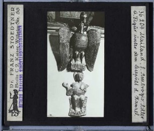 Mailand, S. Ambrogio : Kanzel, Adler und Figur unter dem Lesepult