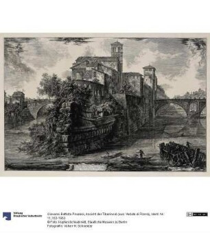 Ansicht der Tiberinsel (aus: Vedute di Roma)