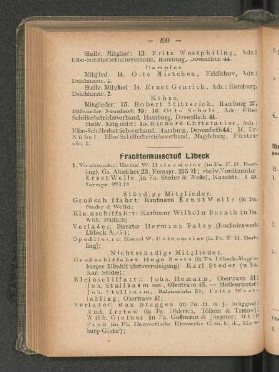 Frachtenausschuß Lübeck