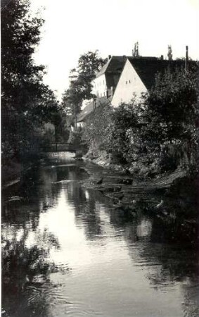 Blick von der Brücke in Kreckwitz : Pohlad z mosta na Krakec