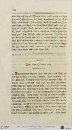 XLV - LII (Den 2ten Oktober 1767 - Den 27ten Oktober 1767)