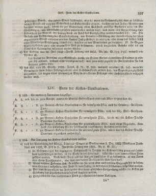 XIV. Form der Kosten-Liquidationen.