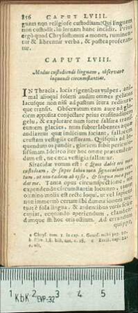 Caput LVIII. Modus custodiendi linguam, observare loquendi circumstantias.