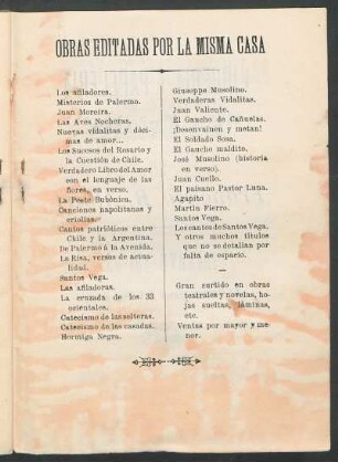 Obras editadas por la misma casa