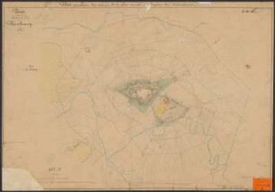 Place de Montmédy : plan parcellaire des environs de la place annéxé au Registre des déclarations