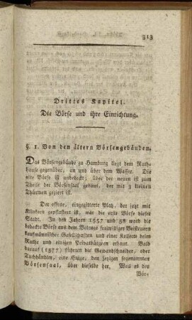 Drittes Kapitel. Die Börse und ihre Einrichtung.
