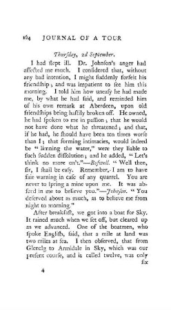 September 2. - Dr. Johnson relents. Isle of Sky. Armidale.