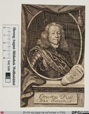 Bildnis Ernst I. der Fromme, Herzog zu Sachsen-Gotha (u. 1672 Altenburg) (reg. 1640-75)