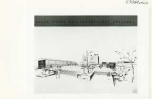 Philosophische Akademie, Berlin-Tiergarten (Diplomarbeit bei Willy Kreuer): Perspektivische Ansicht