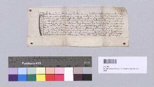 Dr. Georg Kemnater zu Kemnath verleiht an Hans Eckl, Bürger zu Amberg, eine Holzstätte, genannt Adeltz Büchel, zu zwei Vierteln. S: Dr. Georg Kemnater zu Kemnath