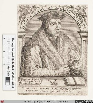 Bildnis (Sir) Thomas More (lat. Morus)