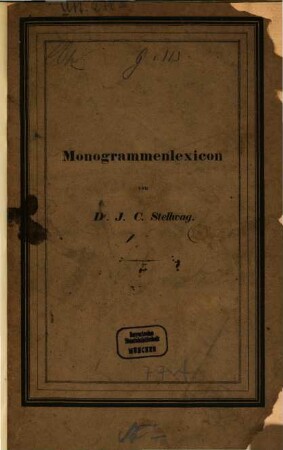 Monogrammenlexicon für den Handgebrauch
