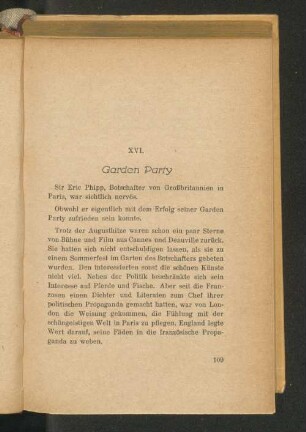 XVI. Garden Party