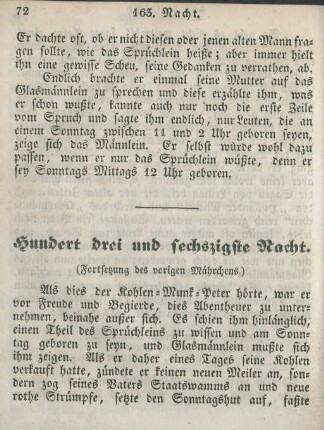 Hundert drei und sechszigste Nacht