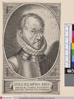 Guillielmus D.G. Prin. Auraicae comes Nassonius Belgic. Provin. Uni. Gubernat.