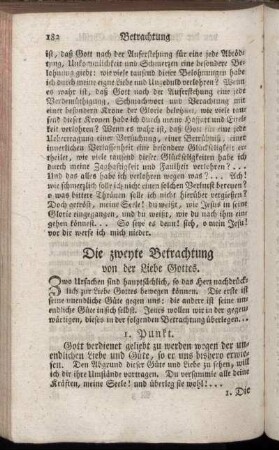 Die zweyte Betrachtung von der Liebe Gottes