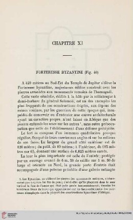 Chapitre XI: Forteresse byzantine