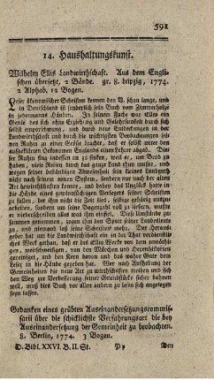 Gedanken eines geübten Auseinandersetzungscommissarii über die schicklichste Verfahrungsart, die bey Auseinandersetzung der Gemeinheit zu beobachten.
