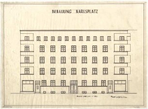 Billing, Hermann; Karlsruhe (Baden-Württemberg), Kolpingplatz; Kolpingplatz (früher Karlsplatz) - Platzansicht (Ansicht)