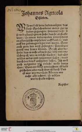 Johannes Agricola Eißleben