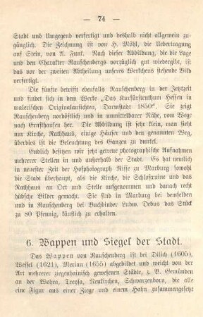 6. Wappen und Siegel der Stadt.